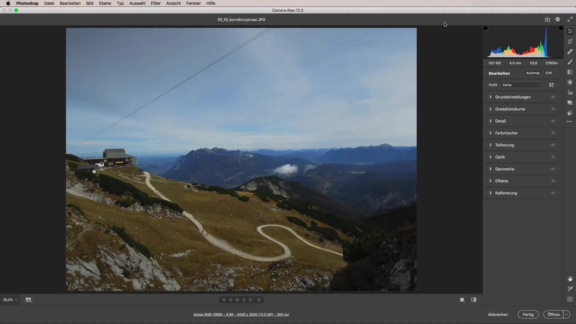 Effektiver Einsatz des Korrekturpinsels in Adobe Camera Raw