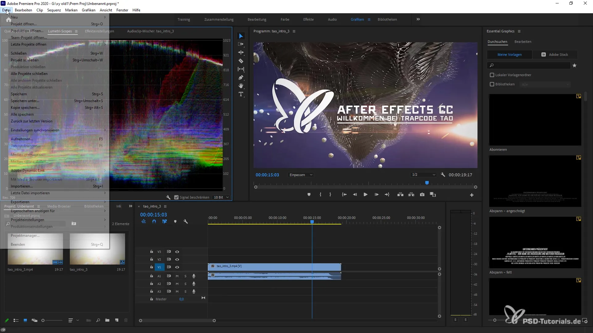 Optimere farvestyring i Premiere Pro CC 2020 Farbmanagement optimere i Premiere Pro CC 2020