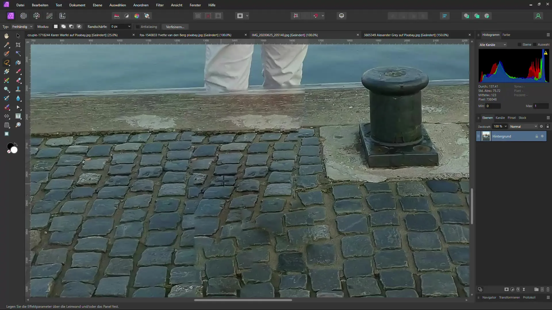 Metodi efficaci per rimuovere gli oggetti dalle immagini con l'IA: confronto tra Affinity Photo e Photopea