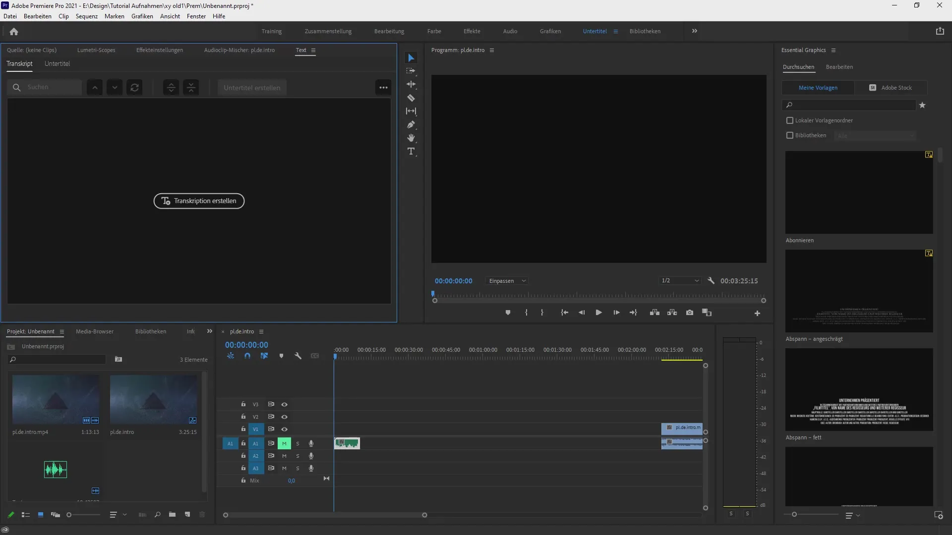 Premiere Pro CC - Create automatic transcription and subtitles Premiere Pro CC - Create automatic transcription and subtitles