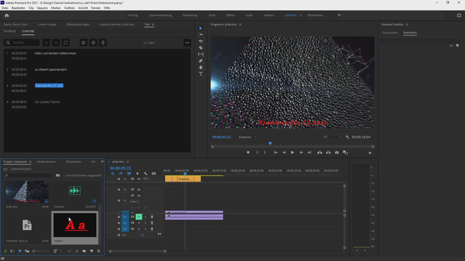 Vytváranie štýlových titulkov v Premiere Pro CC