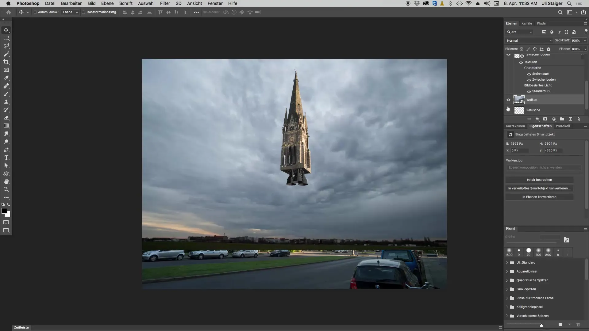Menambahkan langit awan dramatis di Photoshop Menambahkan langit awan dramatis di Photoshop