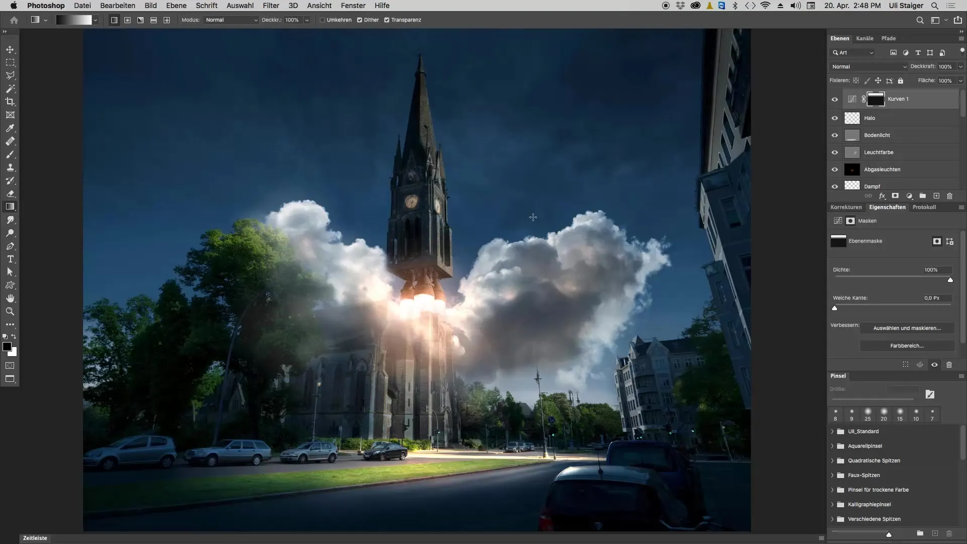 Photoshop pencahayaan untuk skenario 3D yang realistis
