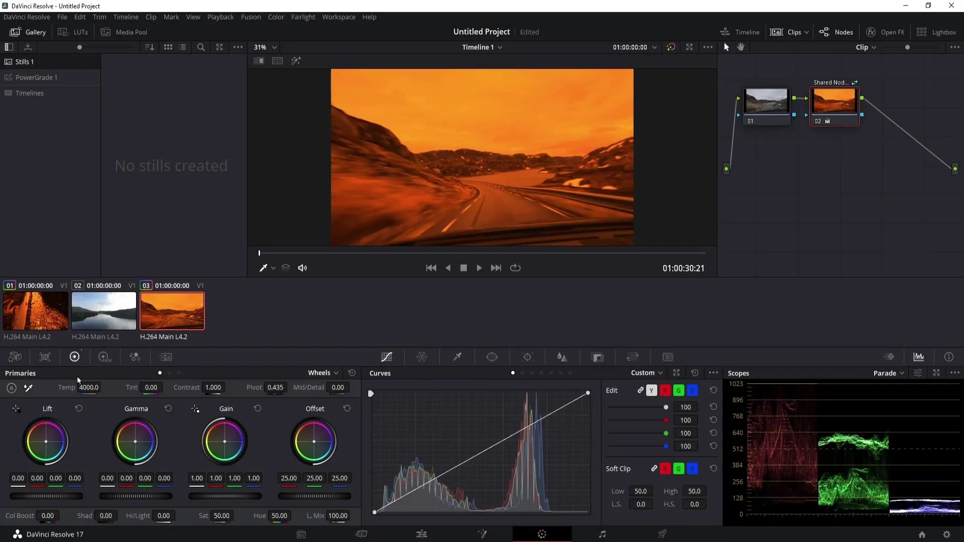DaVinci Resolve: Sdílené uzly efektivně využít a barvy uložit