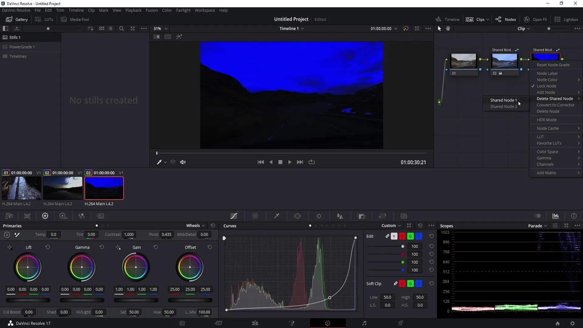 DaVinci Resolve: Sdílené uzly efektivně využít a uložit barvy
