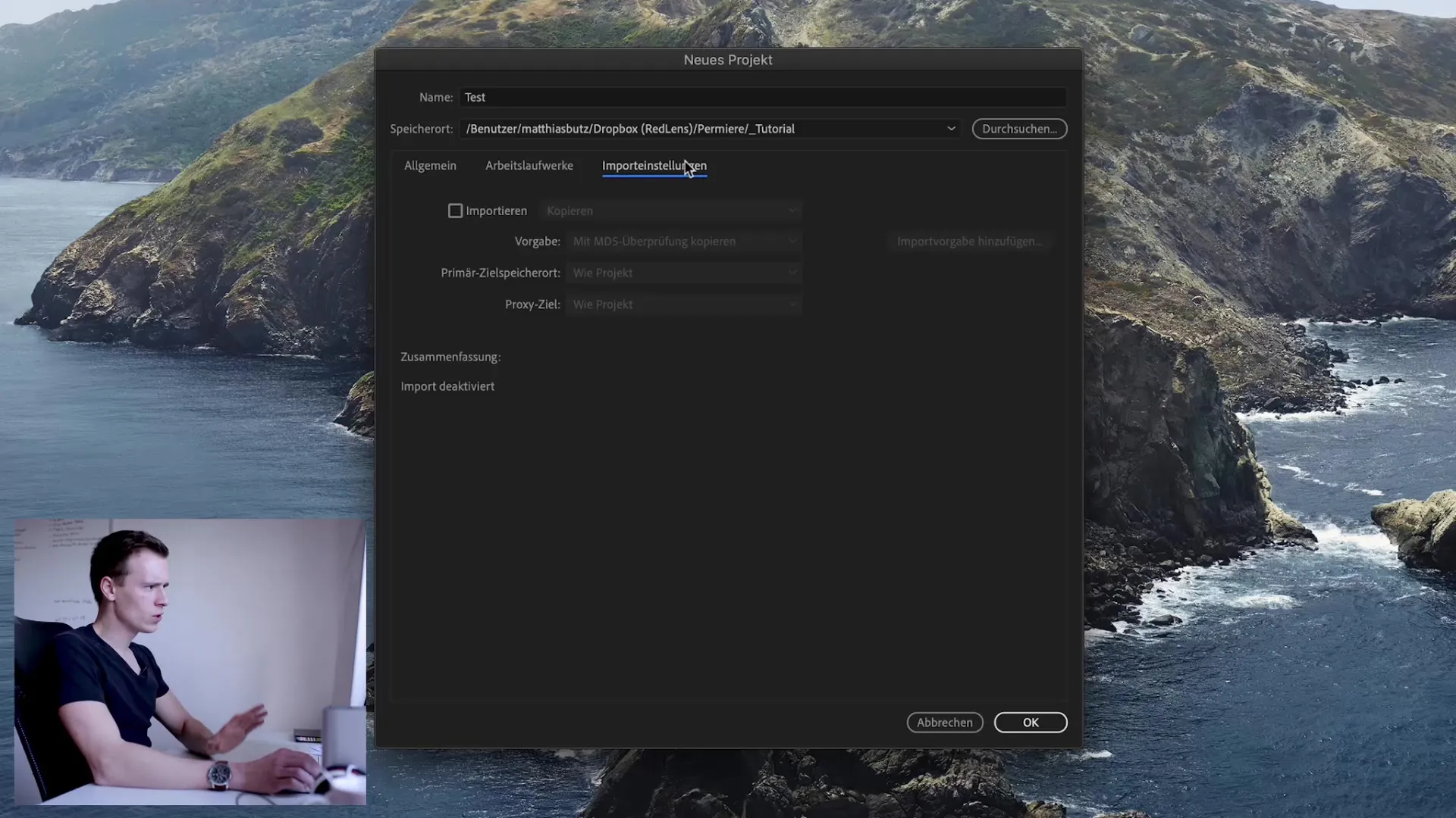 Create a Premiere Pro project efficiently