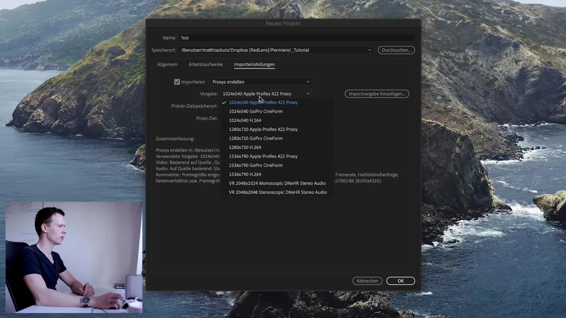 Create a Premiere Pro project efficiently