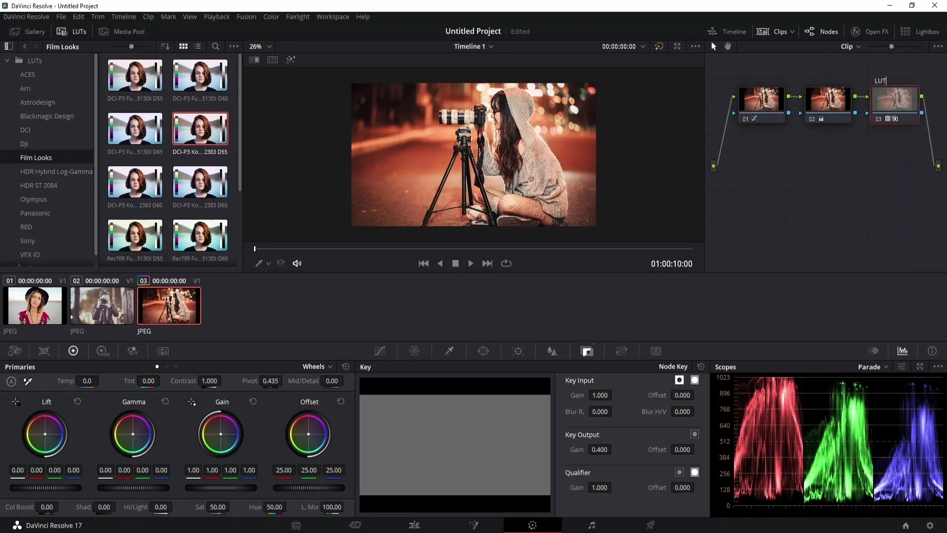 Přenášení barevných úrovní v DaVinci Resolve efektivně