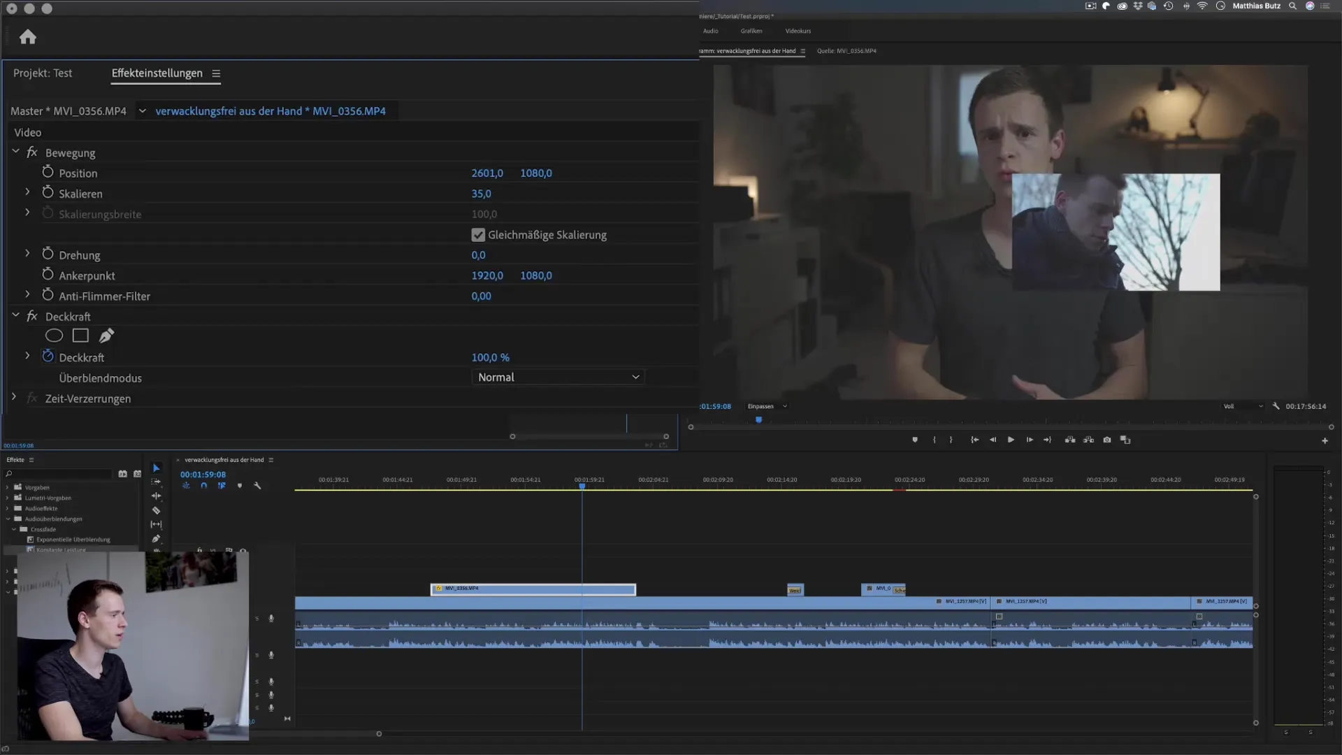 Creating animations with effects settings in Premiere Pro CC