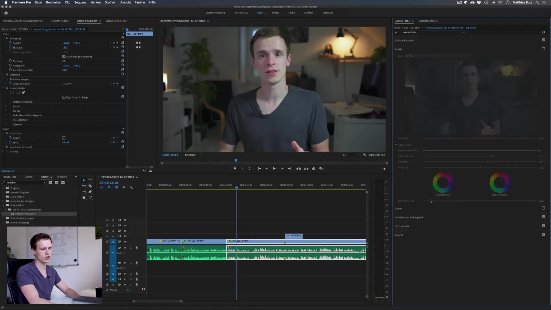 Color matching and color wheels in Premiere Pro for professional videos