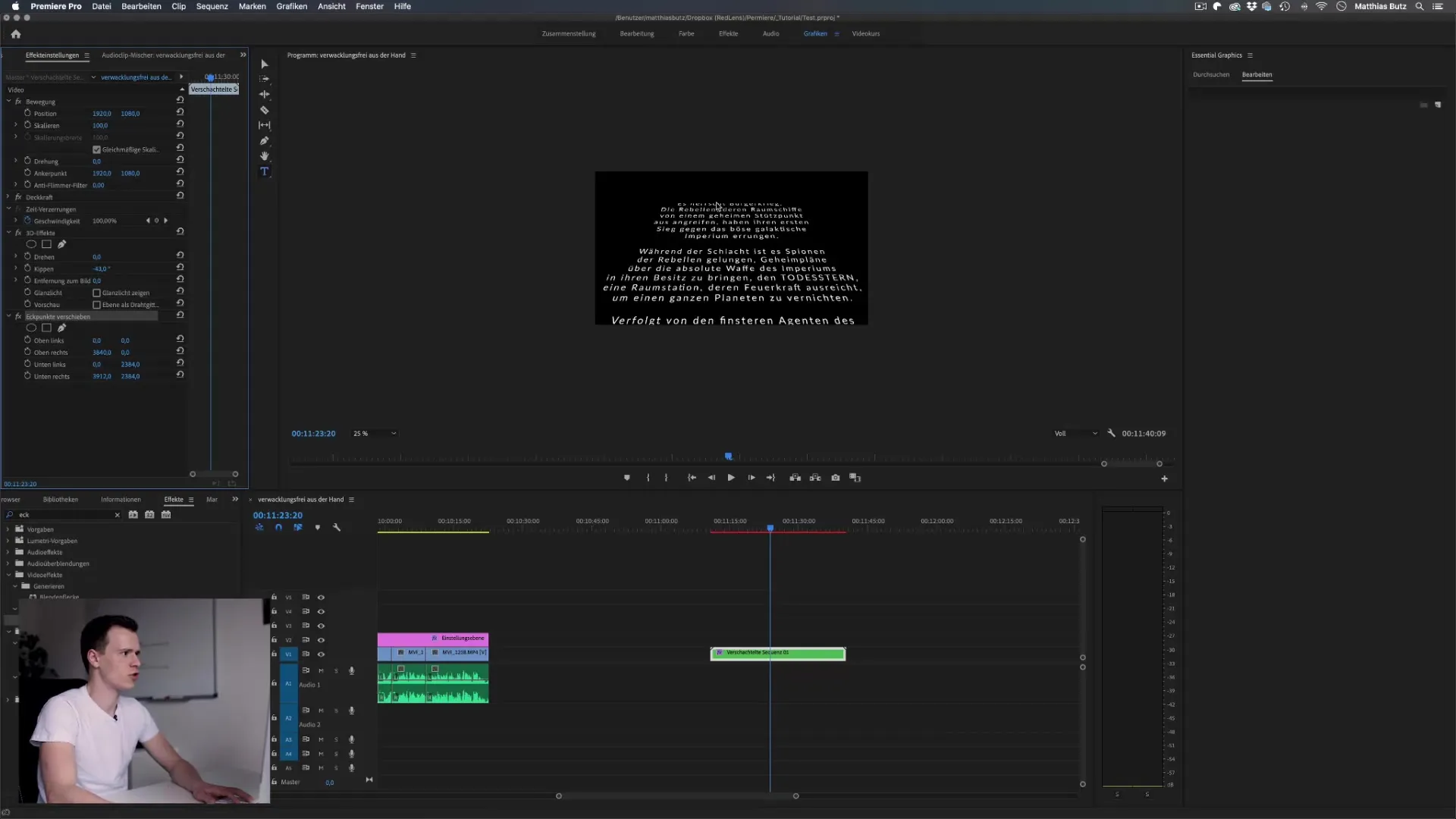 Abspann optimal erstellen in Premiere Pro