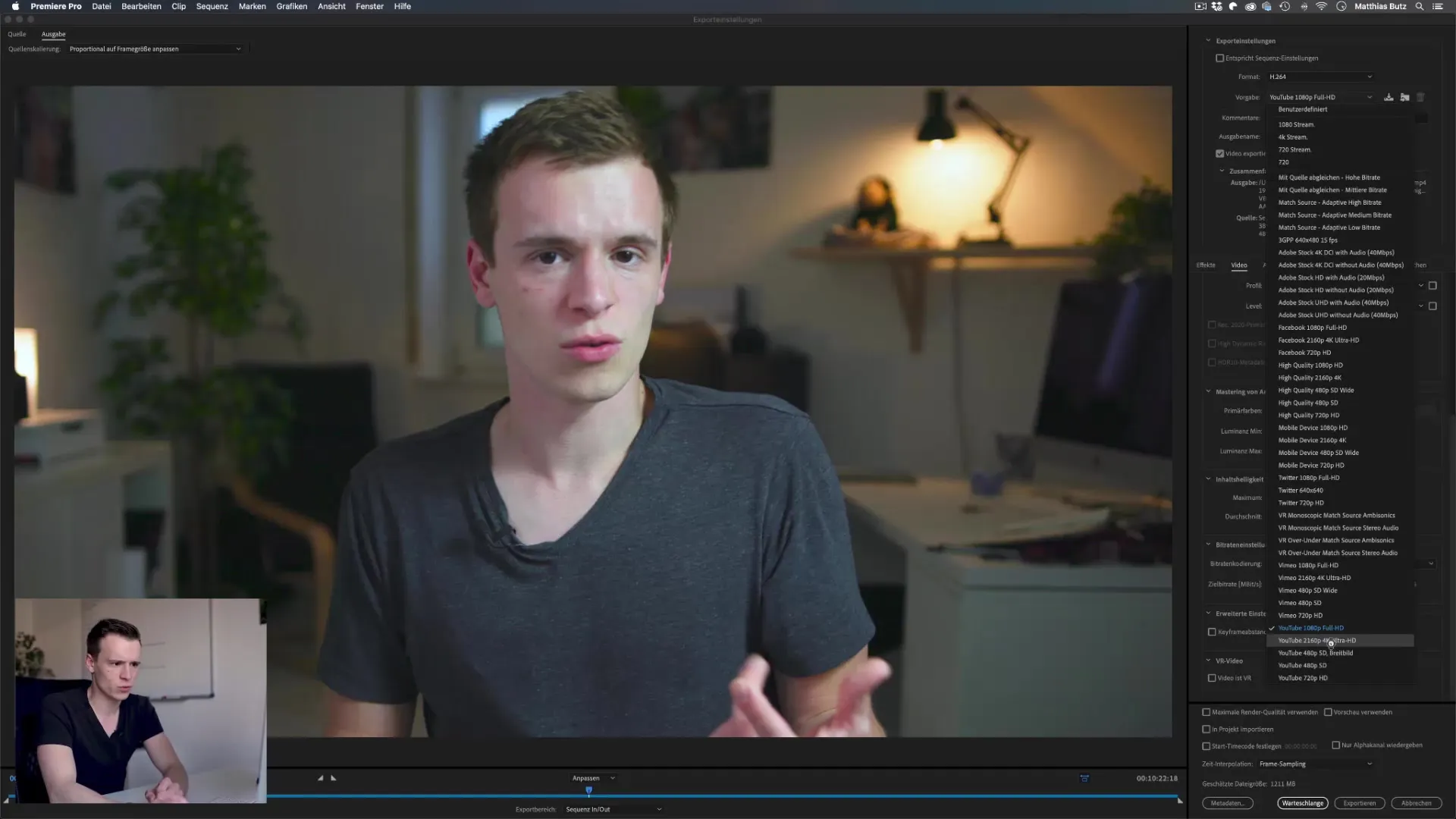 Premiere Pro CC: impostazioni di esportazione per YouTube e Instagram