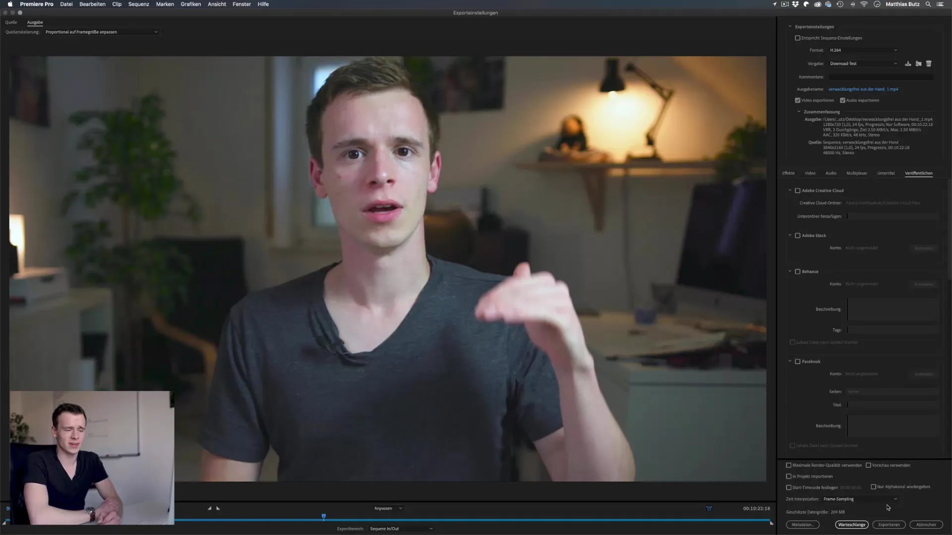 Premiere Pro CC: impostazioni di esportazione per YouTube e Instagram