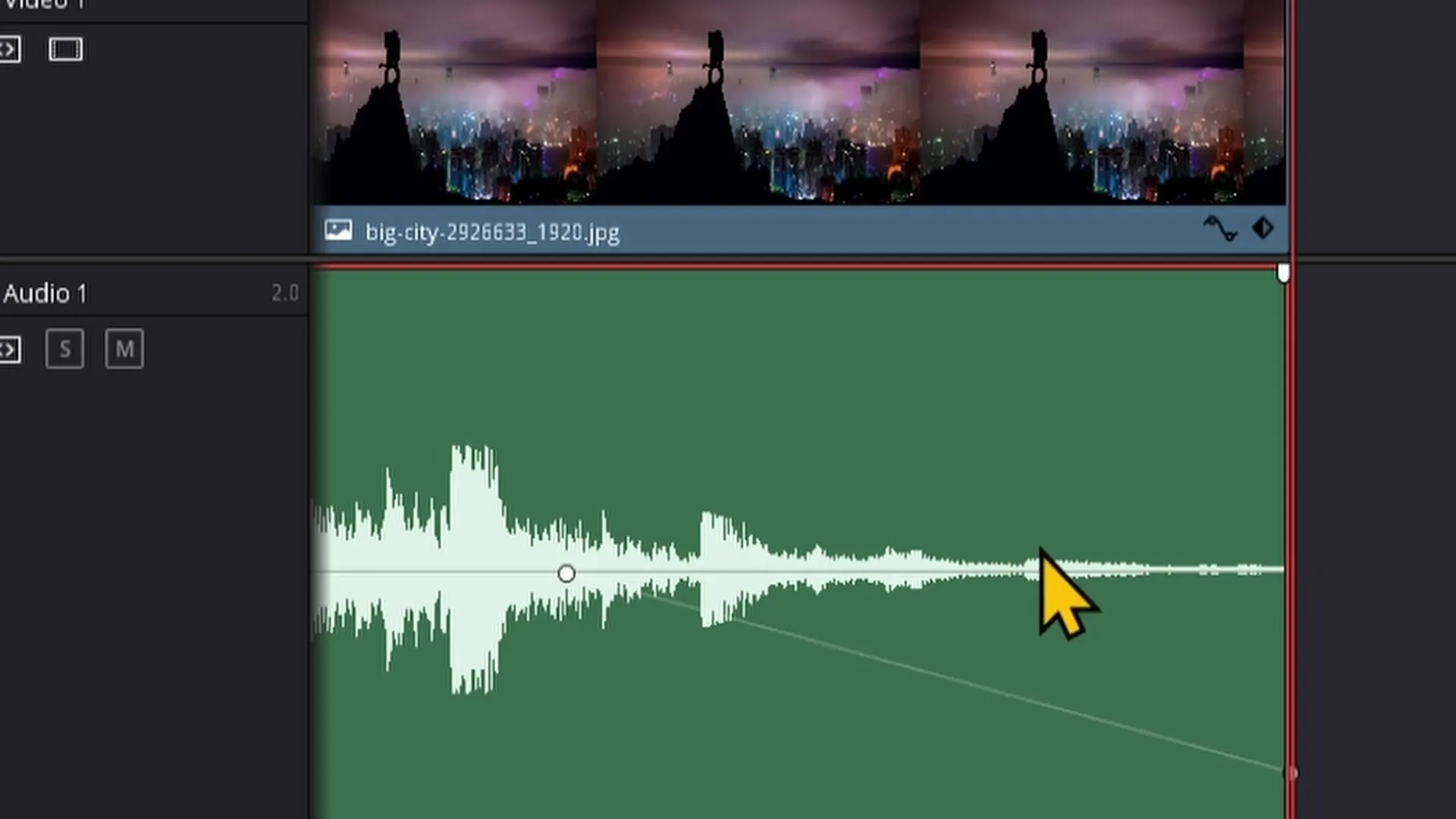 Audio zapnout a vypnout v DaVinci Resolve - Jak na to