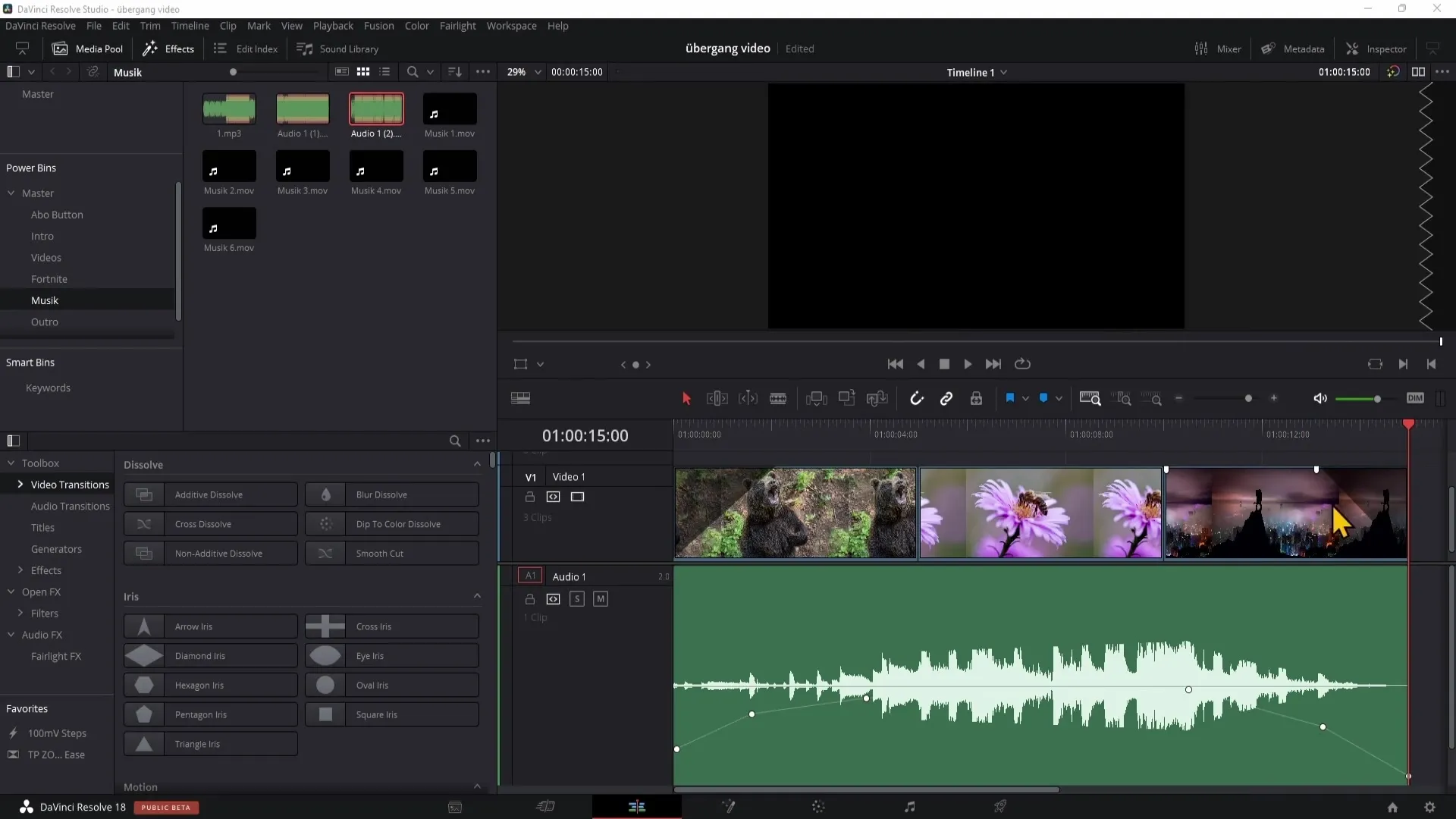 Audio zapínání a vypínání v DaVinci Resolve - Jak na to