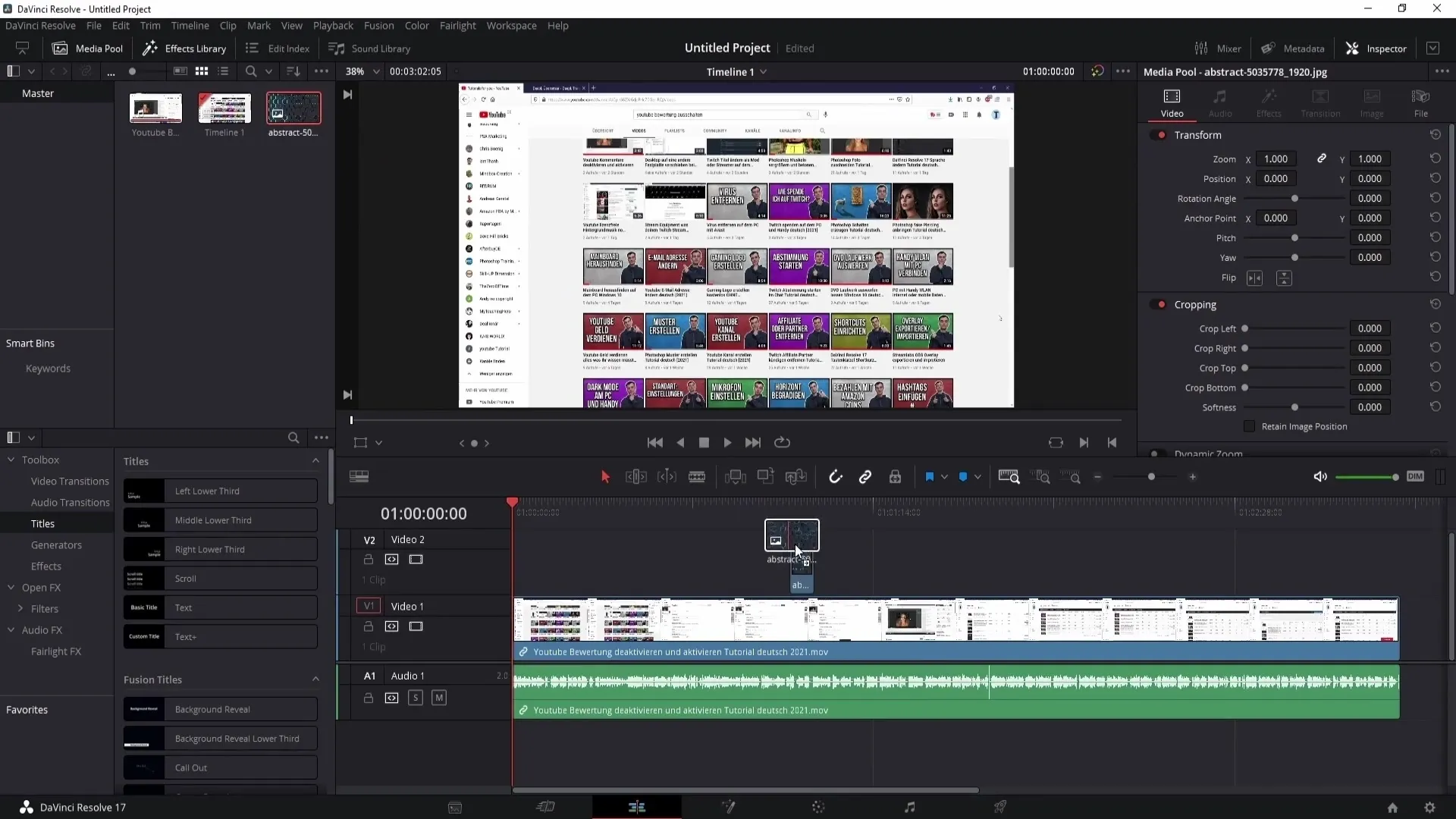 Oddělit audio od videa a spojit je v DaVinci Resolve