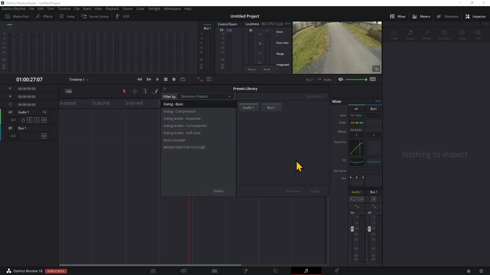 Spravujte Fairlight předvolby efektivně v programu DaVinci Resolve