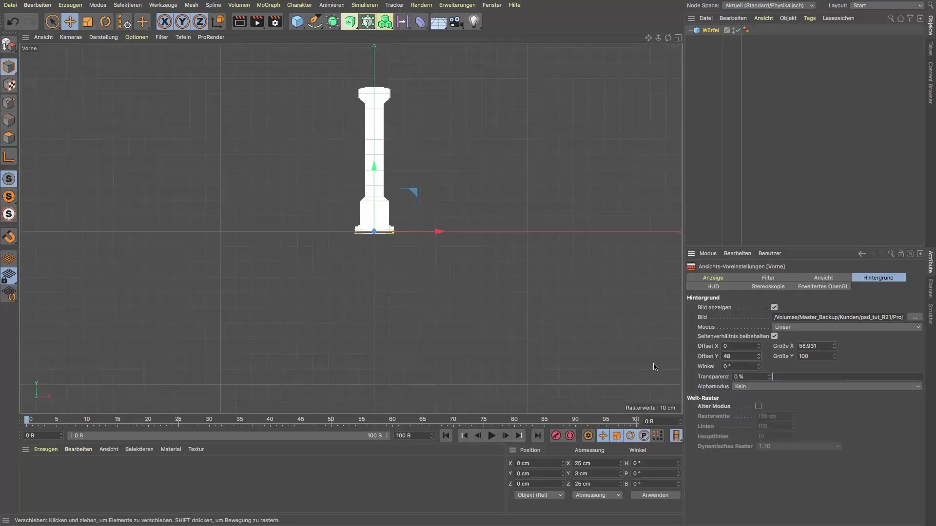 Realistische Pfosten Modellierung in Cinema 4D
