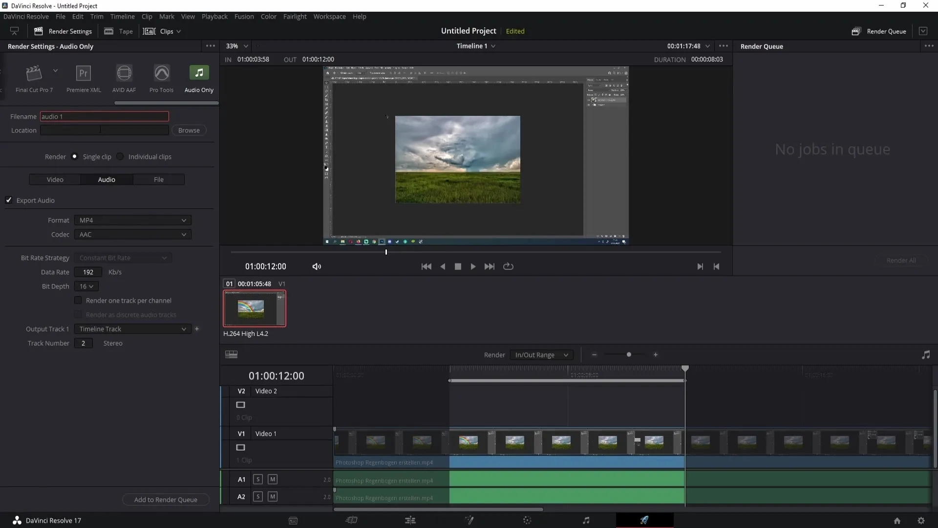 Audio exportování v DaVinci Resolve: Podrobný návod