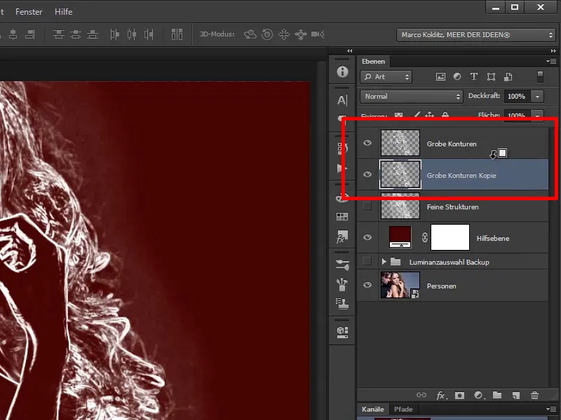 Photoshop composing - Fire and ice - Part 03: Wiping fire into the image