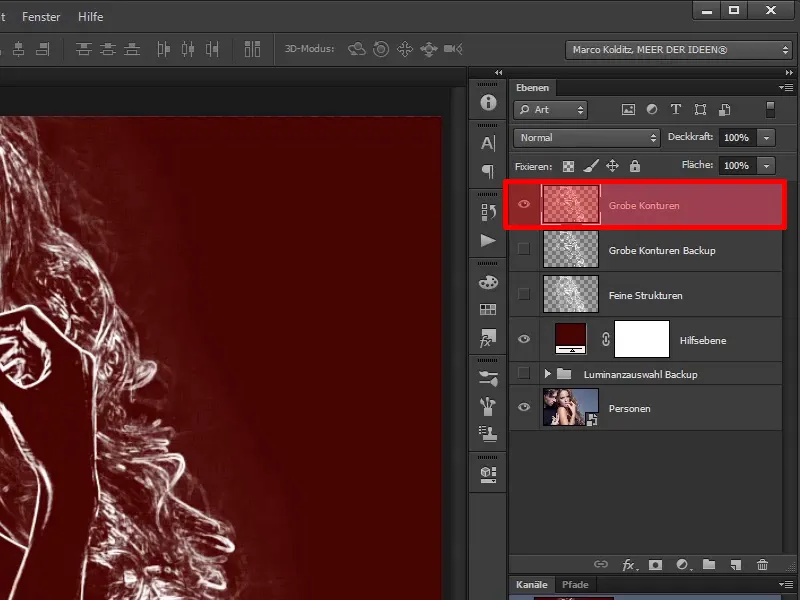 Photoshop composing - Fire and ice - Part 03: Wiping fire into the image