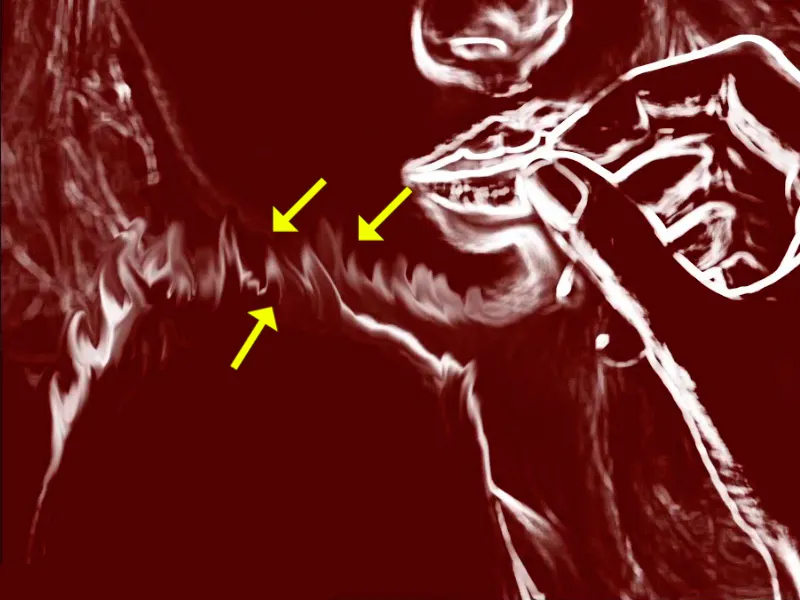 Photoshop composing - Fire and ice - Part 03: Wiping fire into the image