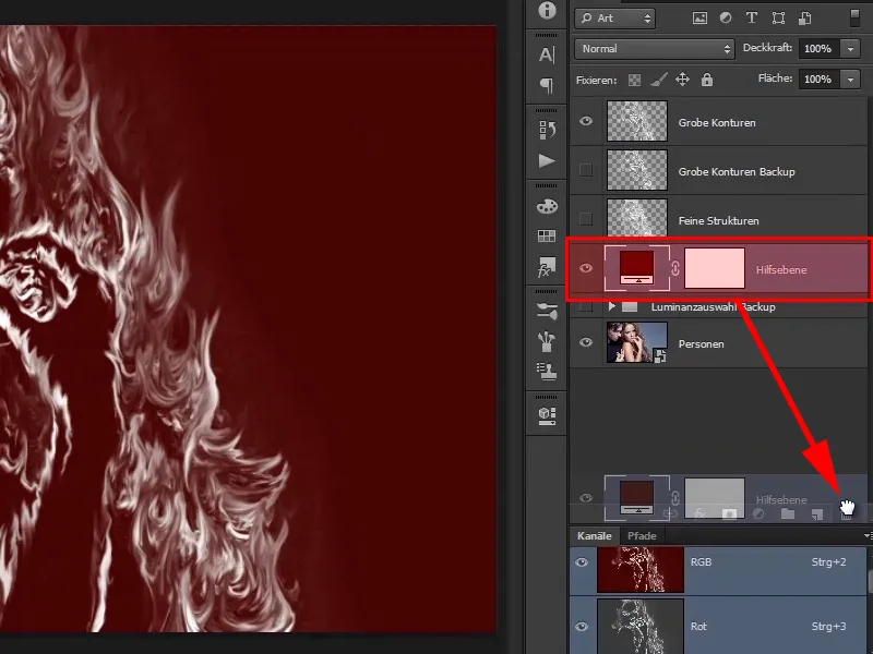 Photoshop-Composing - Feuer und Eis - Teil 03: Feuer ins Bild wischen