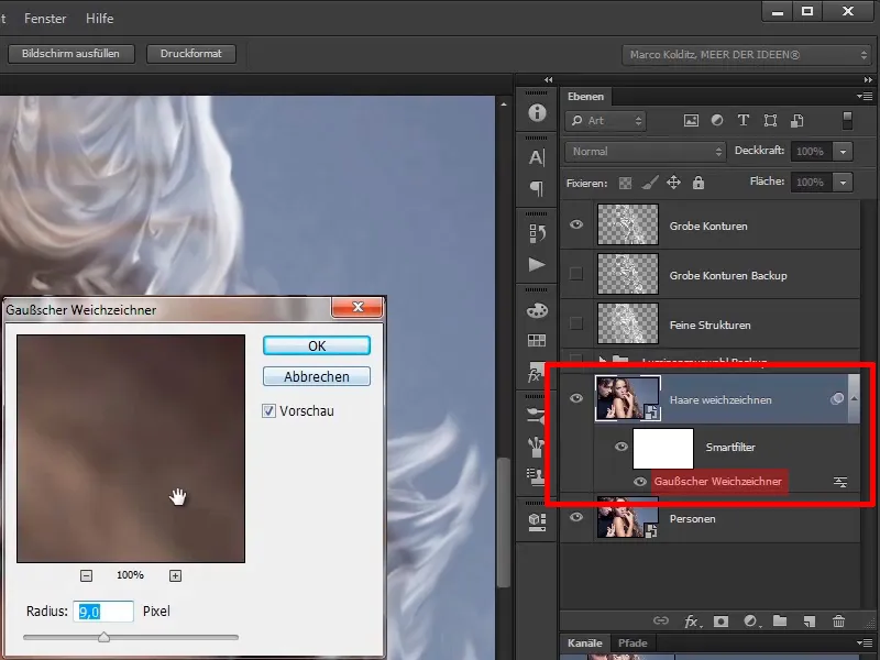 Photoshop composing - Fire and ice - Part 03: Wiping fire into the image