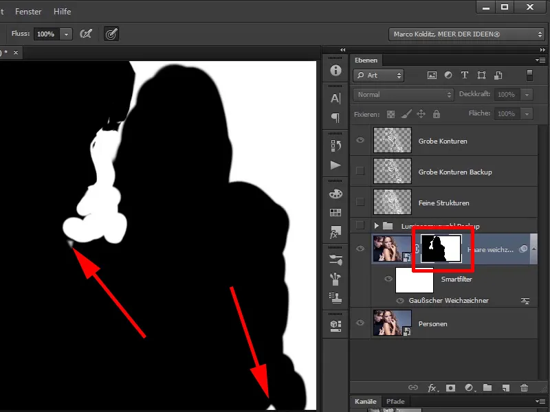 Photoshop composing - Fire and ice - Part 03: Wiping fire into the image
