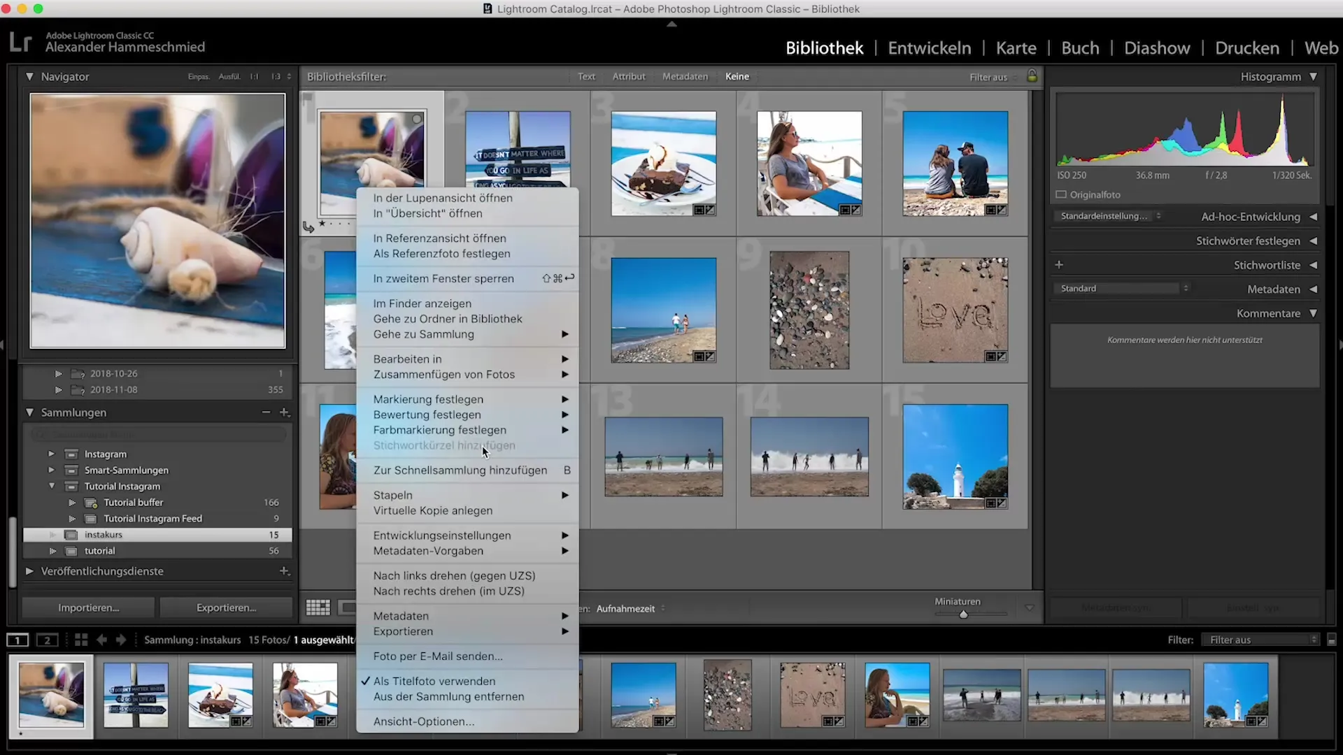 Guida a Lightroom per un'editing efficace delle immagini per Instagram