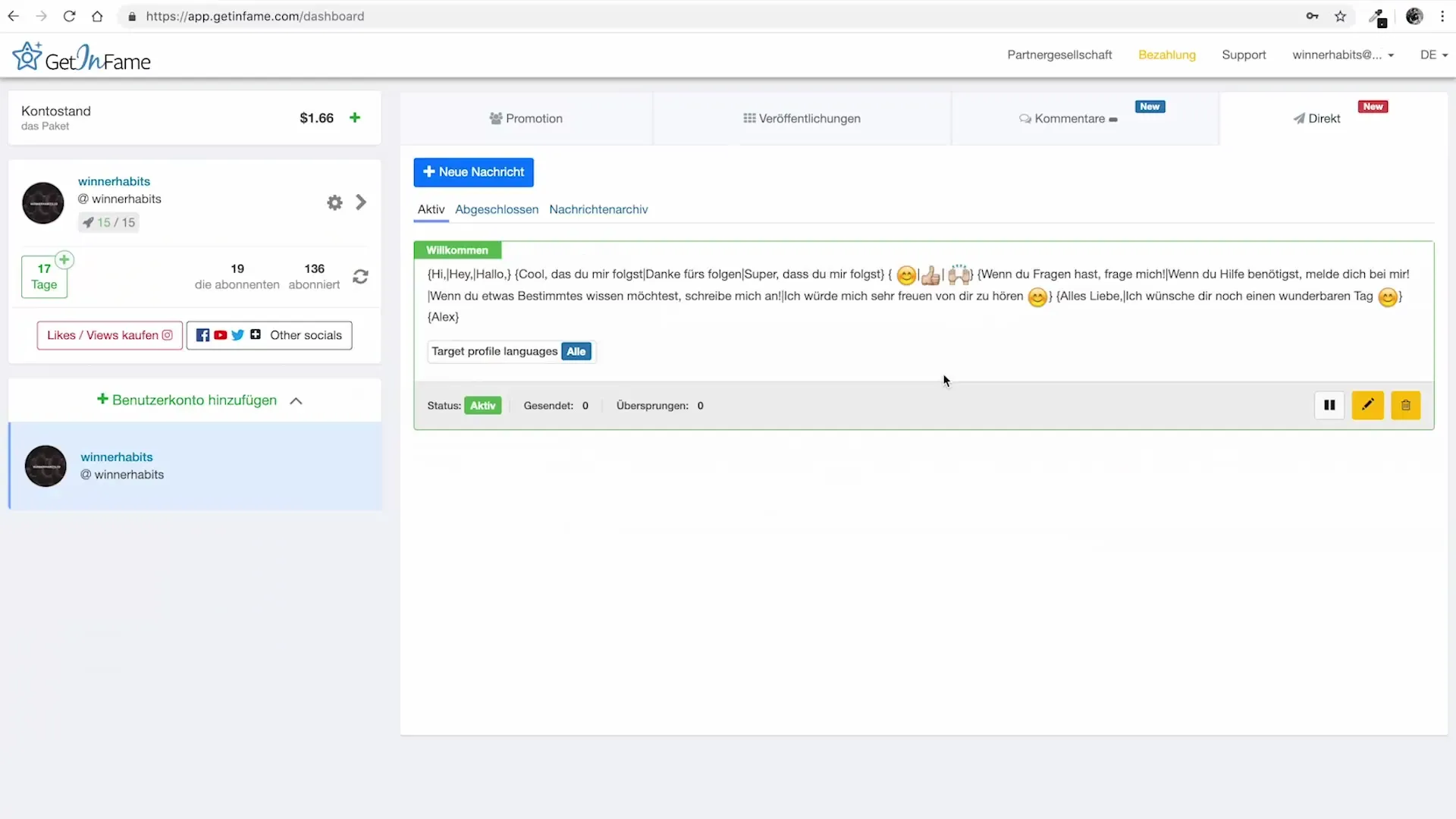 Messaggi Diretti automatizzati su Instagram per maggiore coinvolgimento