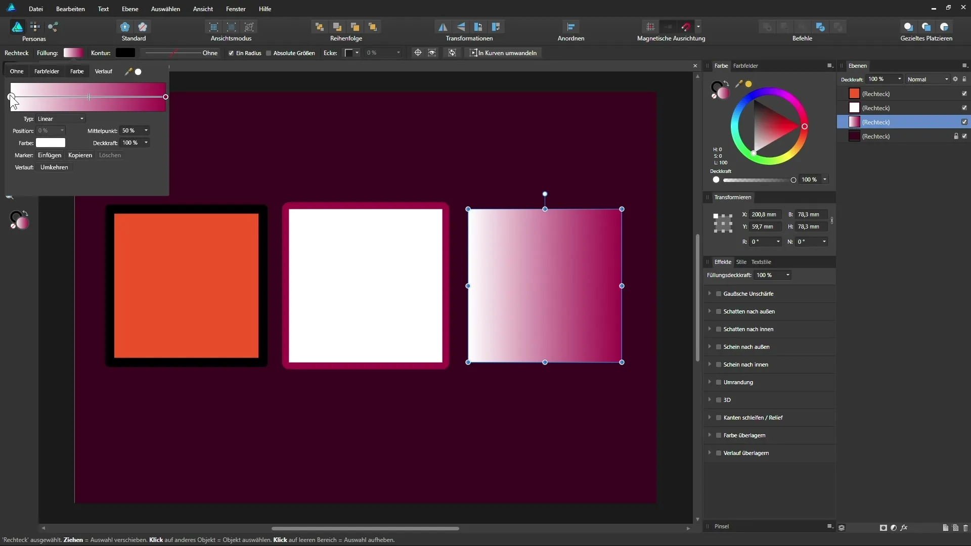 Affinity Designer: Forstå flader, konturer og overgange