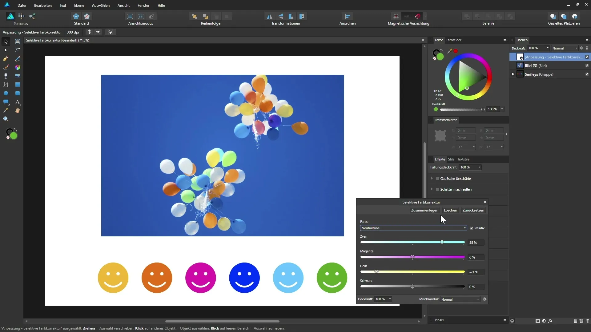 Domine correções de cor de forma eficaz: Tutorial do Affinity Designer