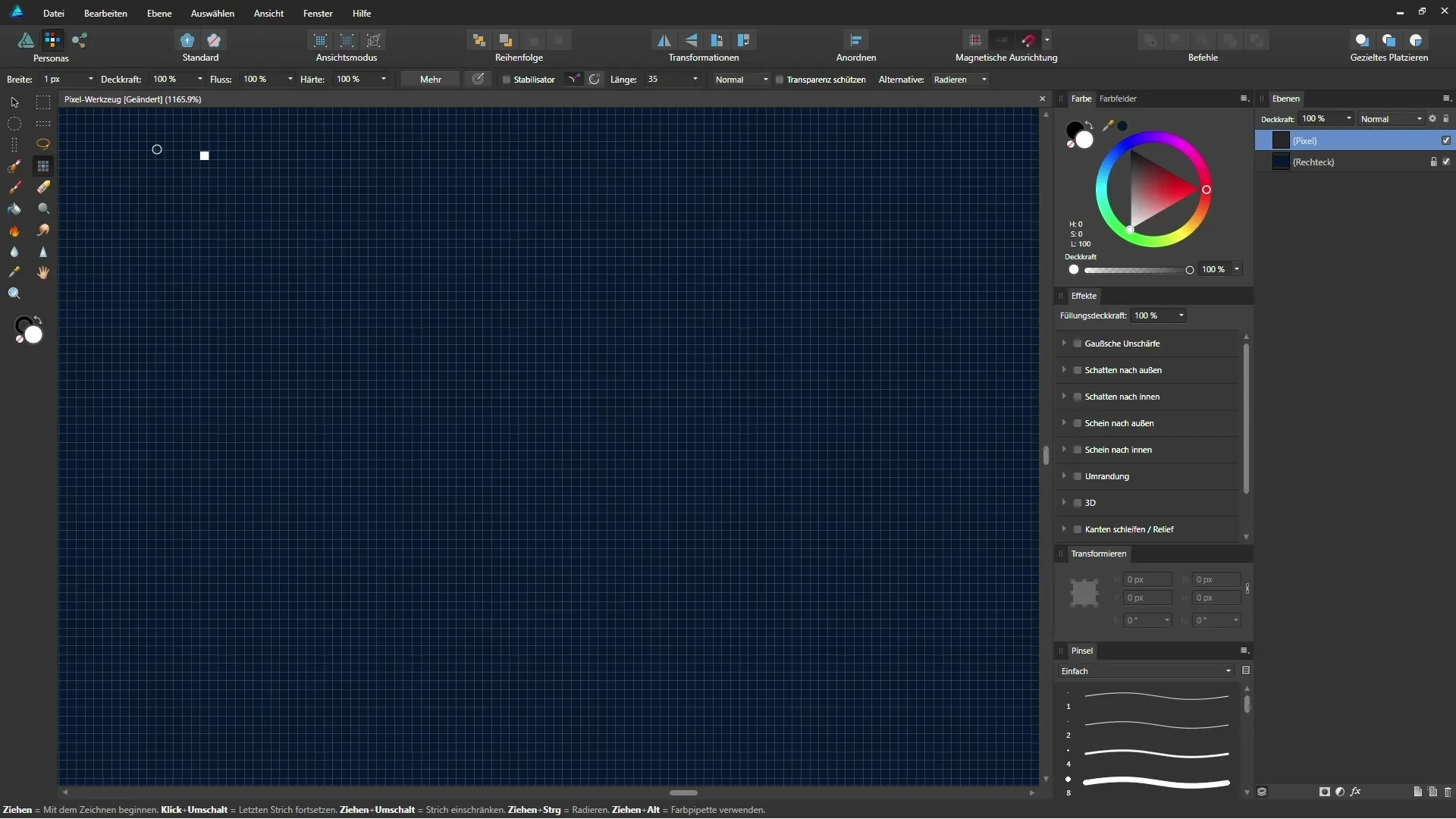Crearea precisă a pixelgrafikilor cu Affinity Designer