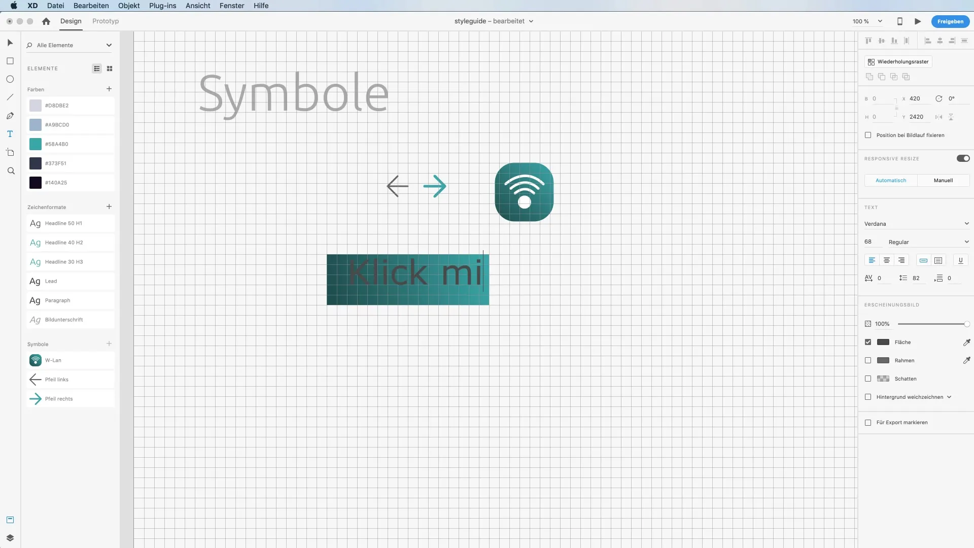 Membuat dan mengelola simbol serta bentuk di Adobe XD