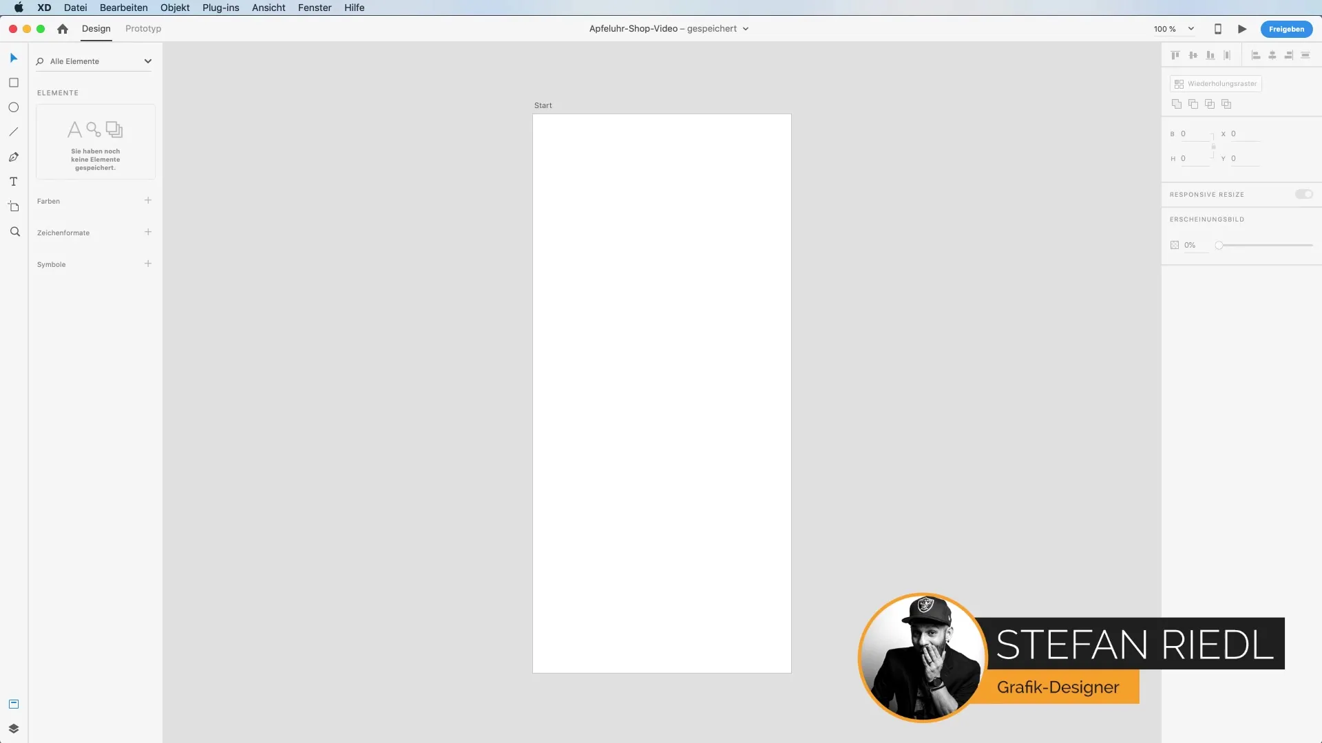 High-quality online shop prototype in Adobe XD