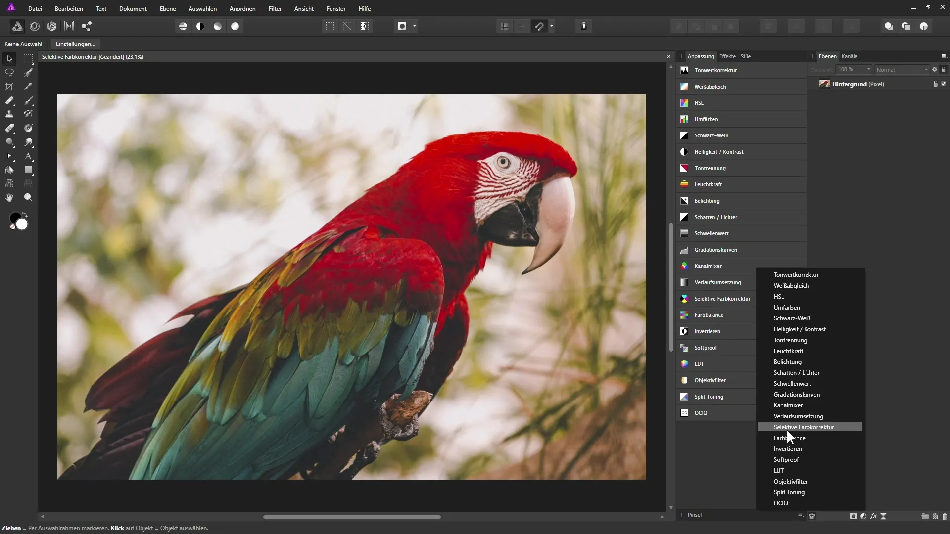 Efektívna farebná korekcia v Affinity Photo