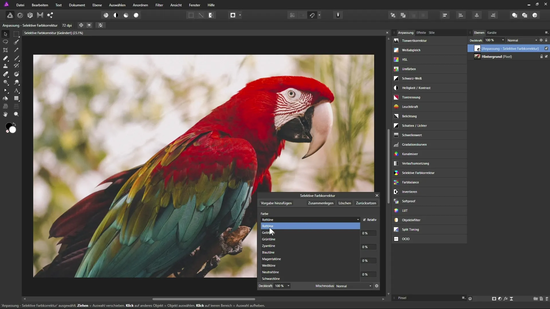 Efektívna farebná korekcia v Affinity Photo
