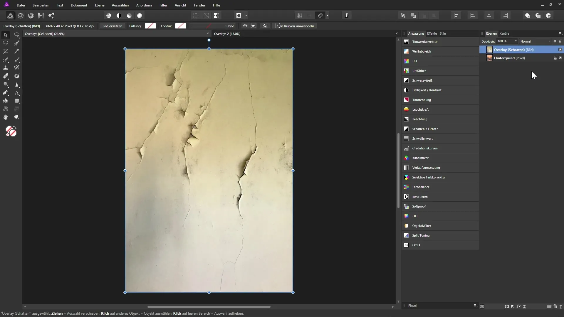 Overlays in Affinity Photo effektiv einsetzen für beeindruckende Ergebnisse