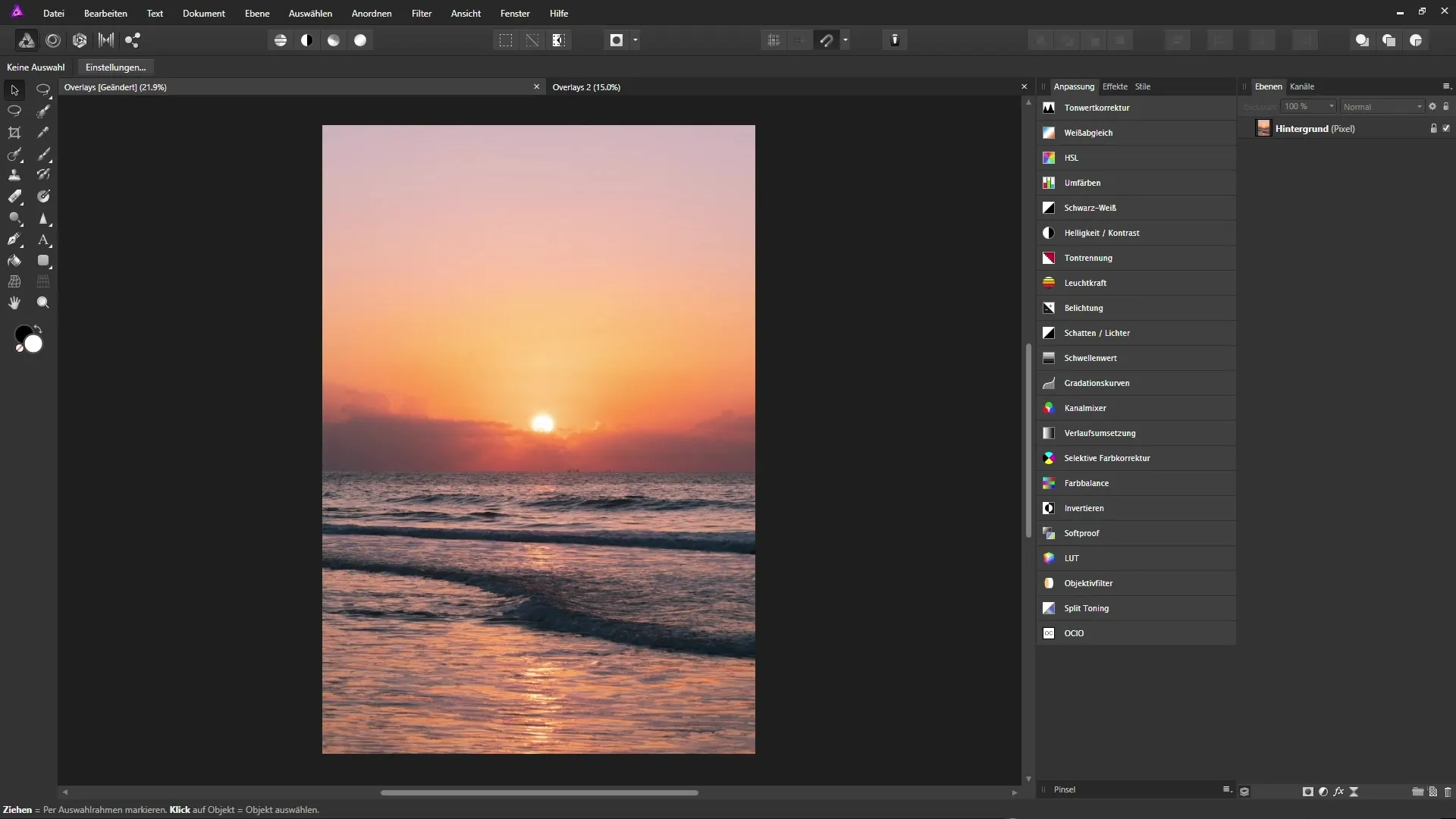Overlays in Affinity Photo effektiv einsetzen für beeindruckende Ergebnisse