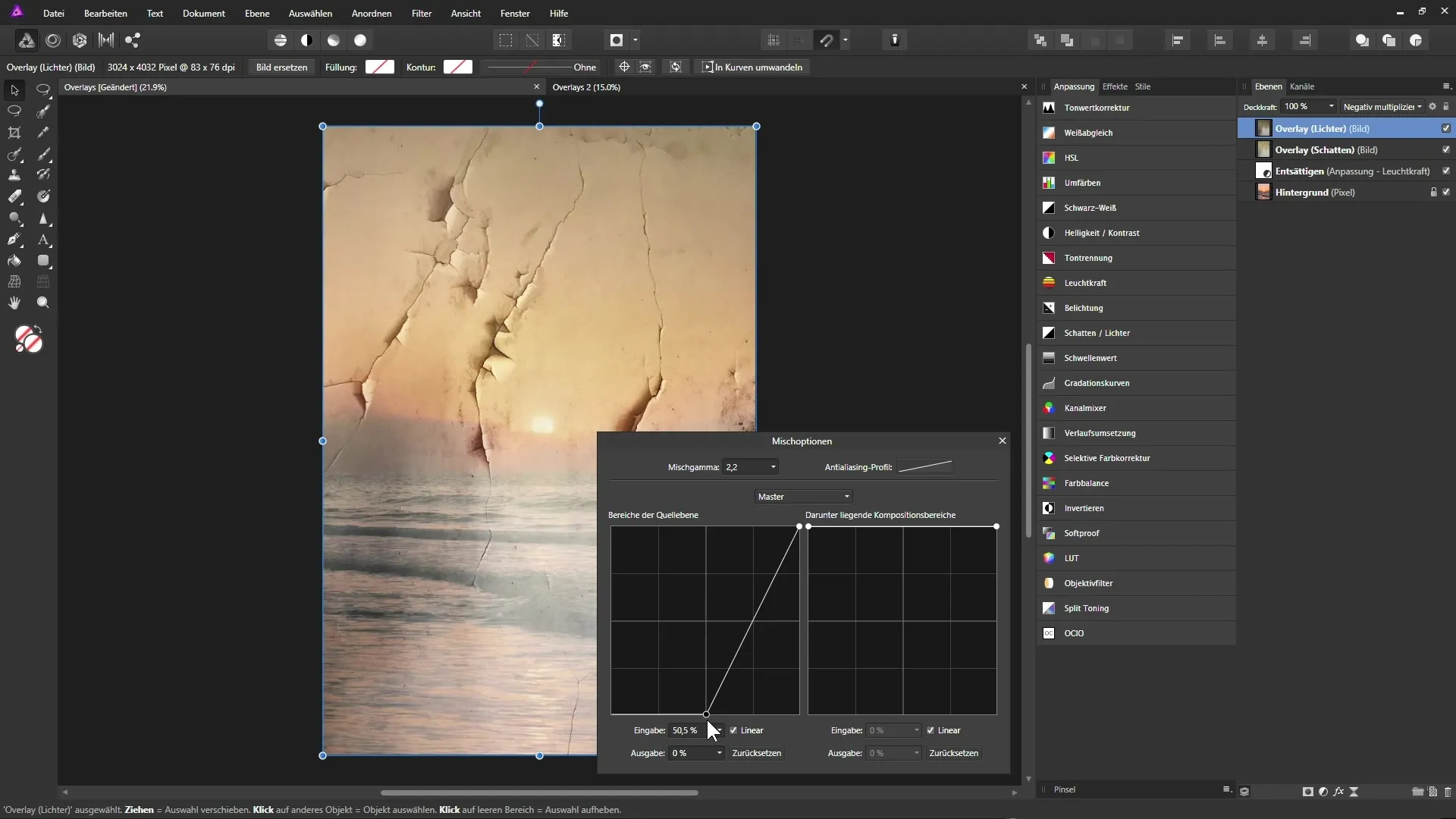 Overlays in Affinity Photo effektiv einsetzen für beeindruckende Ergebnisse