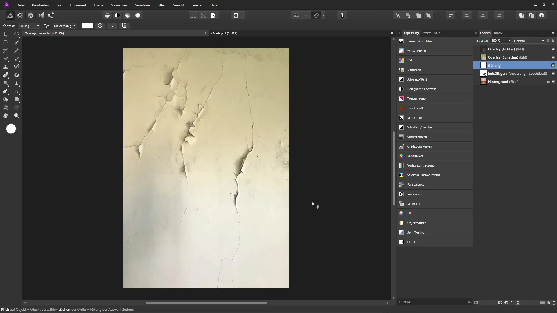 Overlays in Affinity Photo effektiv einsetzen für beeindruckende Ergebnisse