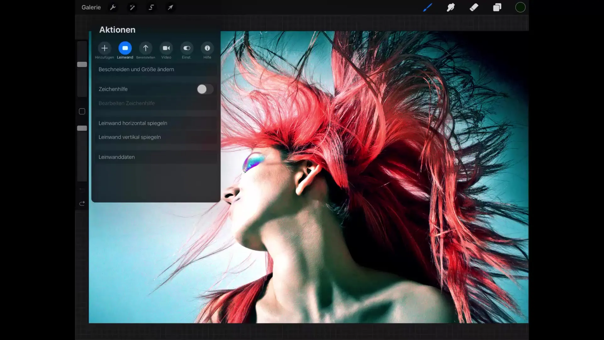 Procreate-tutorial: Optimal med lærredet arbejde