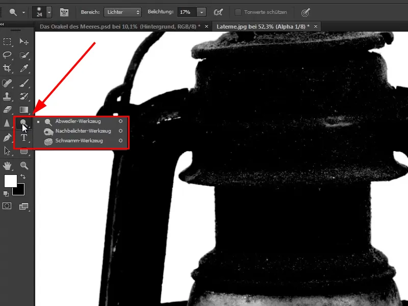 Photoshop - El oráculo del mar - Parte 03: Lámpara de recorte