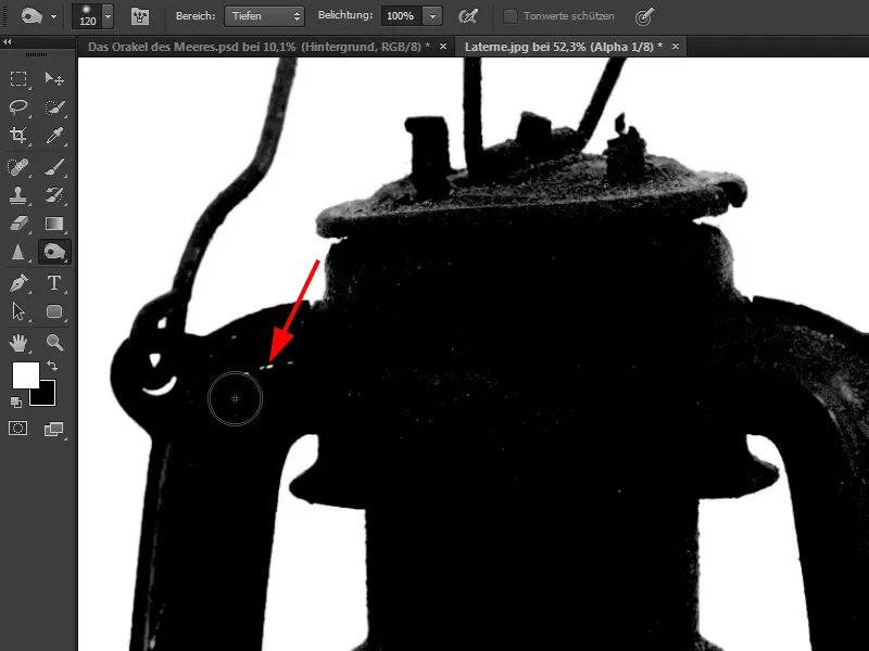 Photoshop - El oráculo del mar - Parte 03: Lámpara de recorte