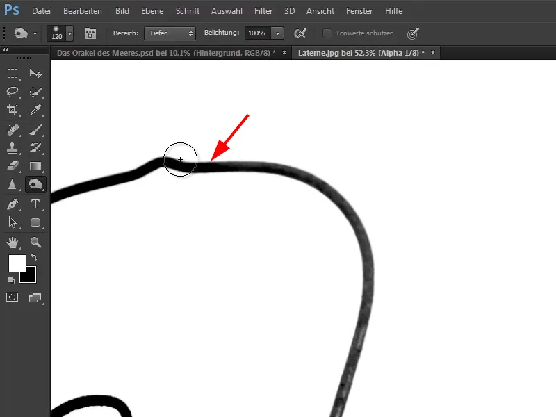 Photoshop - El oráculo del mar - Parte 03: Lámpara de recorte