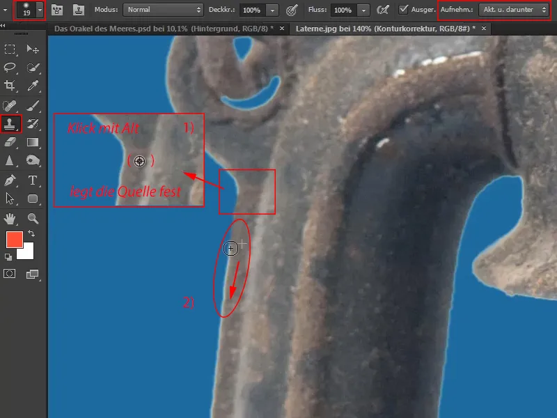 Photoshop - El oráculo del mar - Parte 03: Lámpara de recorte