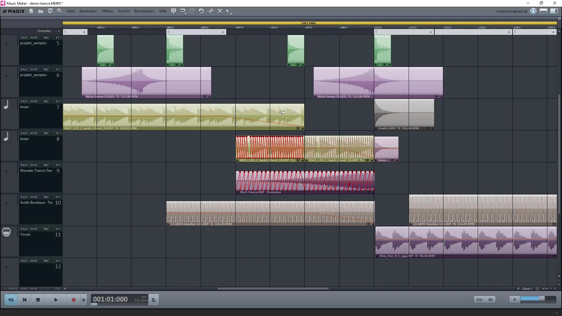 Magix Music Maker로 자신의 음악 만들기: 프로젝트 송