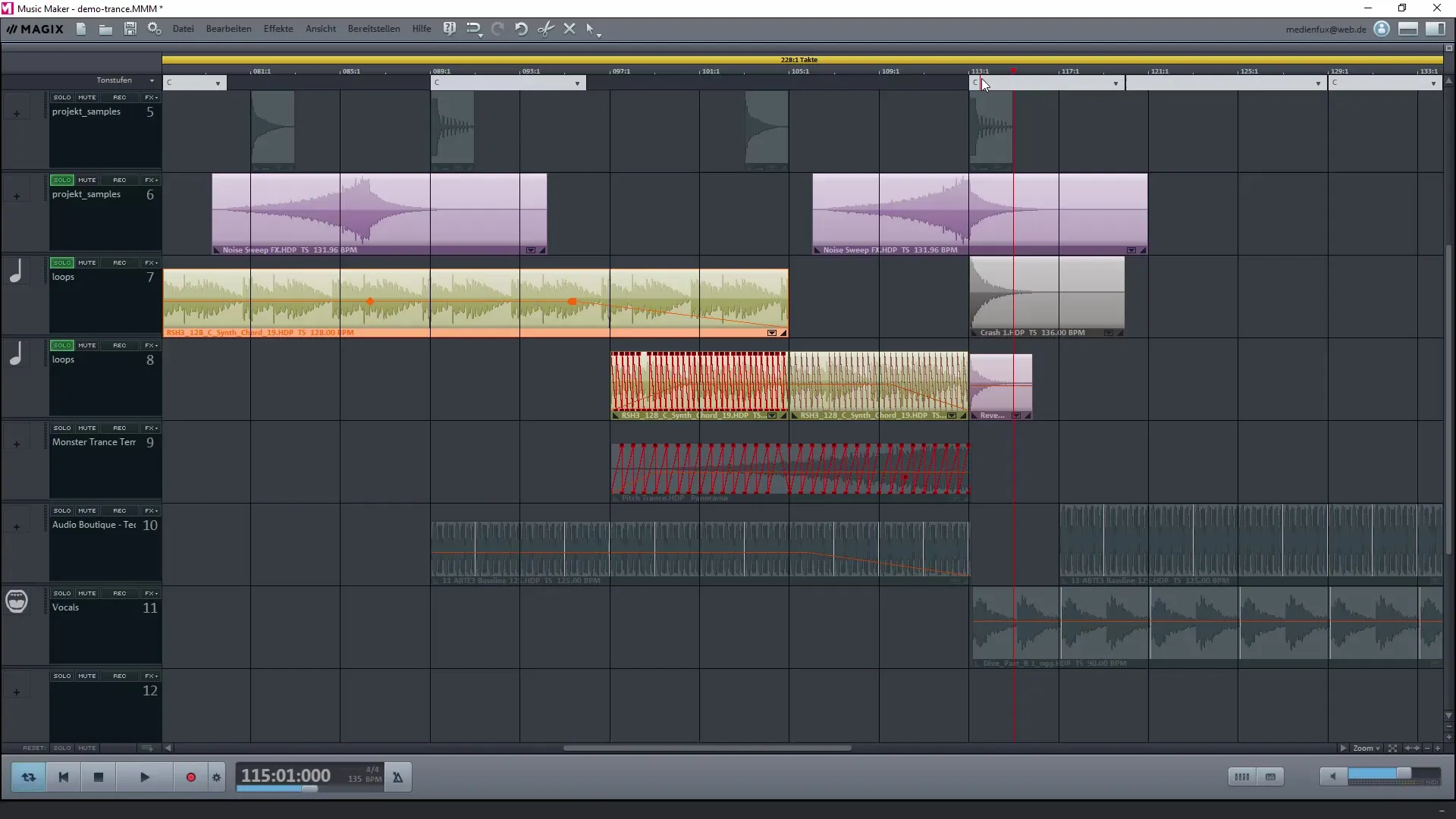 Magix Music Maker로 나만의 음악 만들기: 프로젝트송