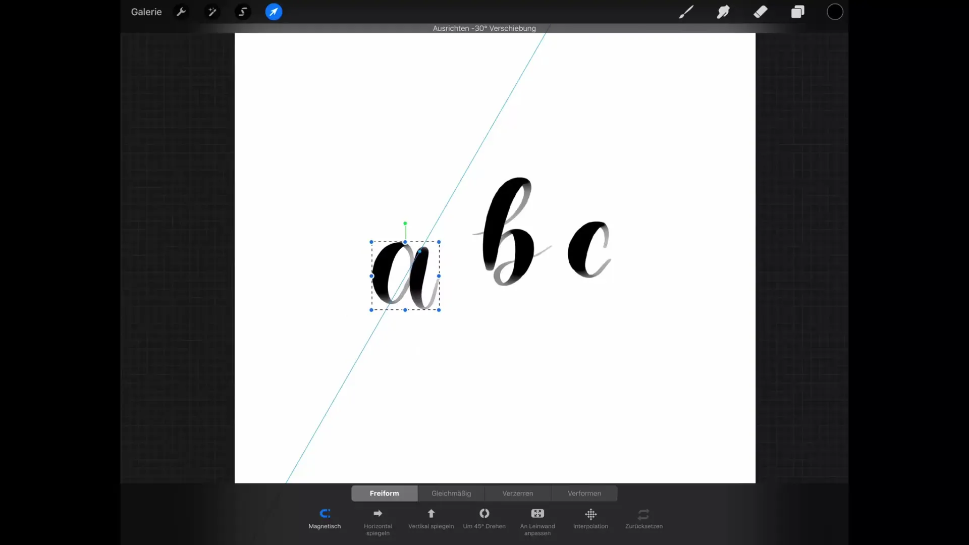 Procreate-tutorial: Flytte elementer målrettet på iPad
